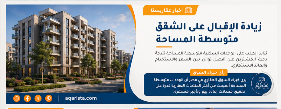 الشقق المتوسطة تكتسح السوق العقاري المصري